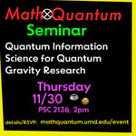 Seminar - QIS for Quantum Gravity